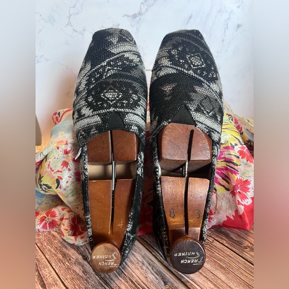 Toms Jacquard Tribal Pattern Sherpa Slip On Flats Womens 11 - Picture 2 of 7
